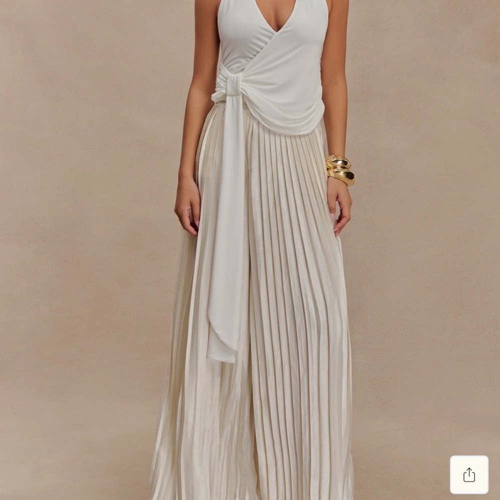 Ivory wide leg pants